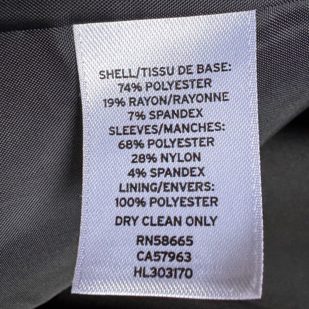 TROUVE Womens Black Tuxedo Blazer Jacket Satin Lapel One Button Sz L - Picture 7 of 8
